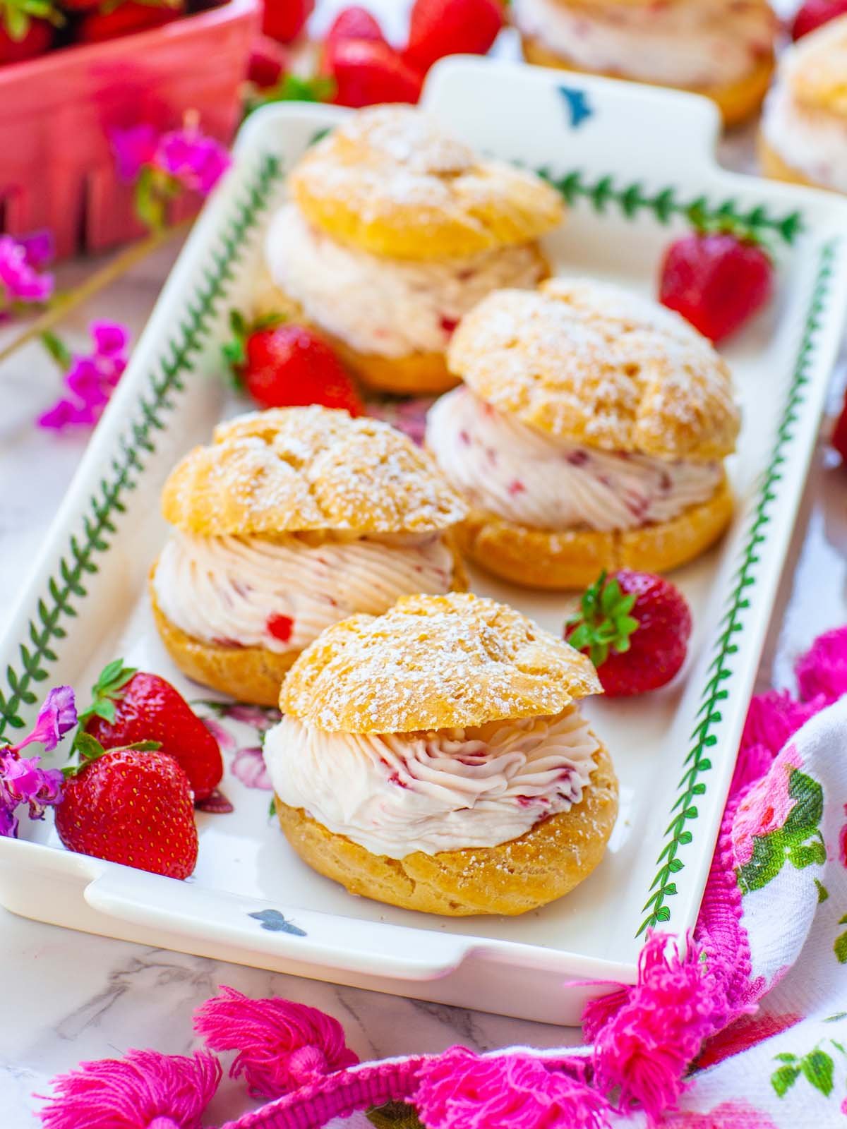Strawberry Cream Puffs