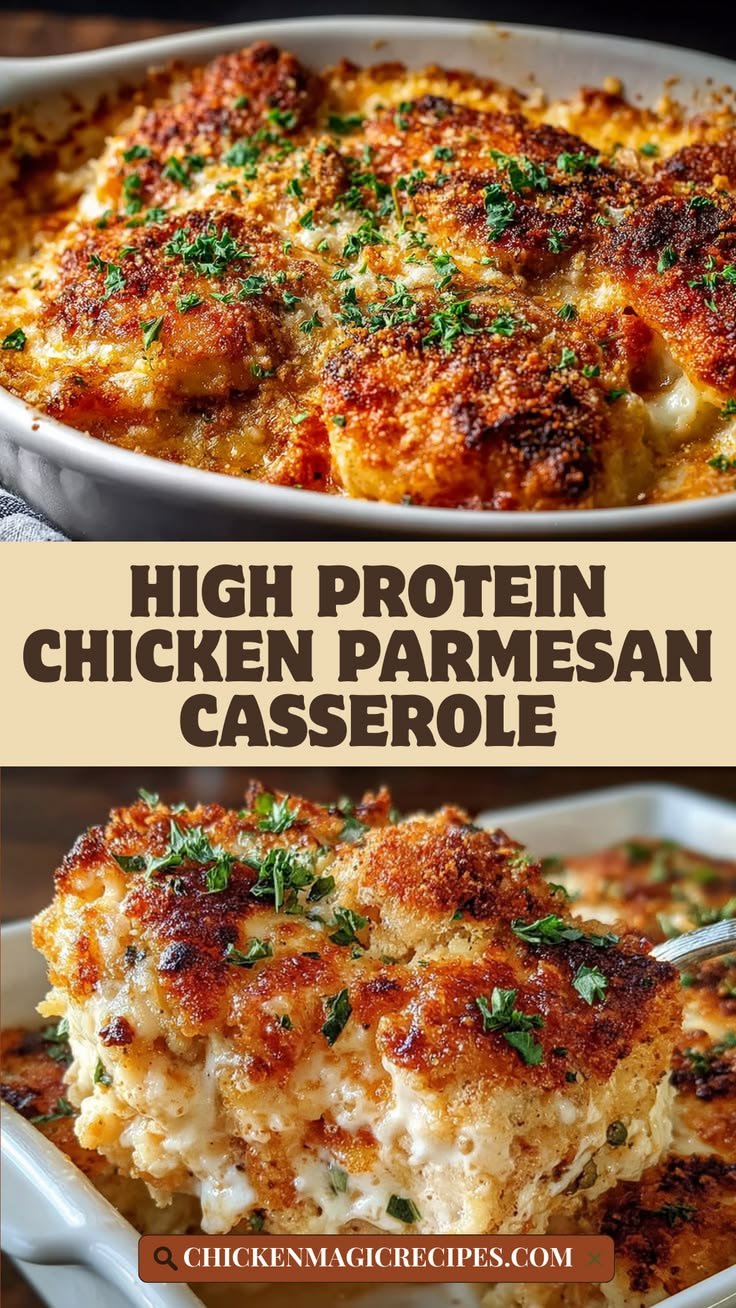 HIGH PROTEIN CHICKEN PARMESAN CASSEROLE