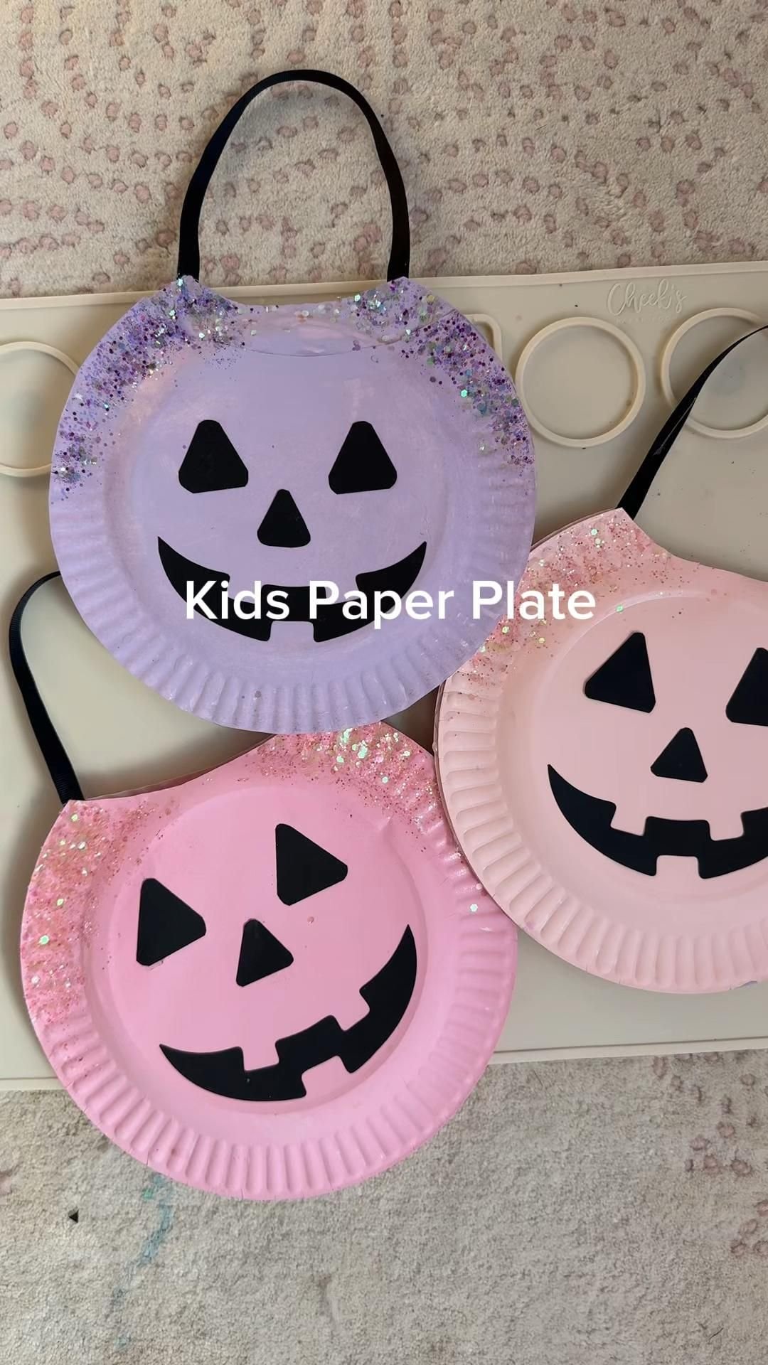 Kids Paper Plate Pumpkin Gift Bag 6 Kids Paper Plate Craft - pumpkin bucket Halloween gift bag by STEPH @mama.jots (upgraded)