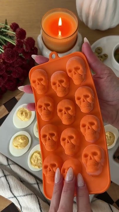 Halloween Deviled Eggs 💀 #halloween