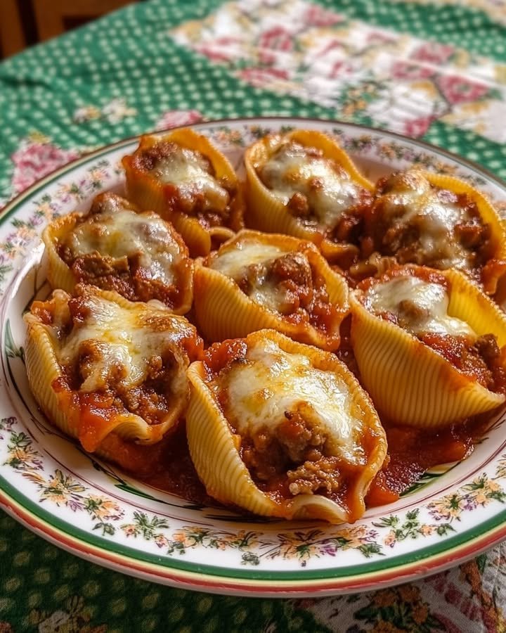 Conchiglioni al forno ripieni con ragù alla siciliana e besciamella