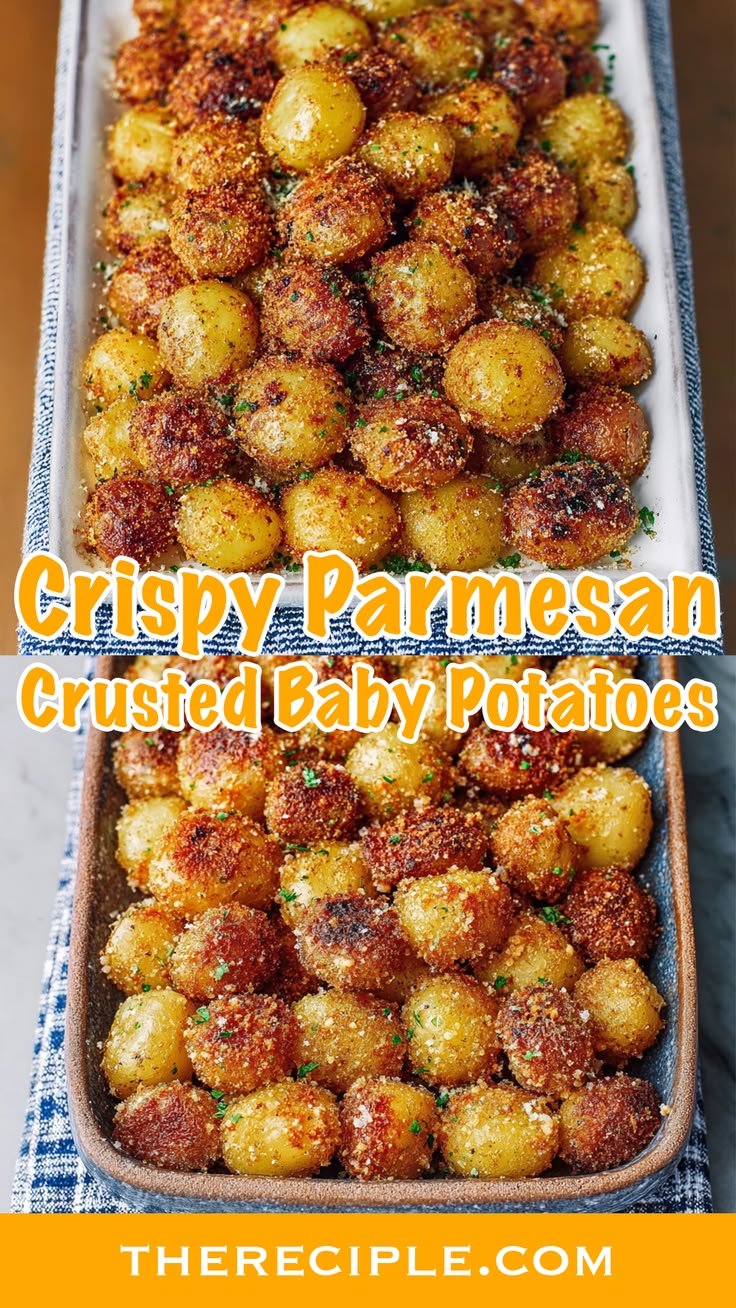 Crispy Parmesan Smashed Baby Potatoes