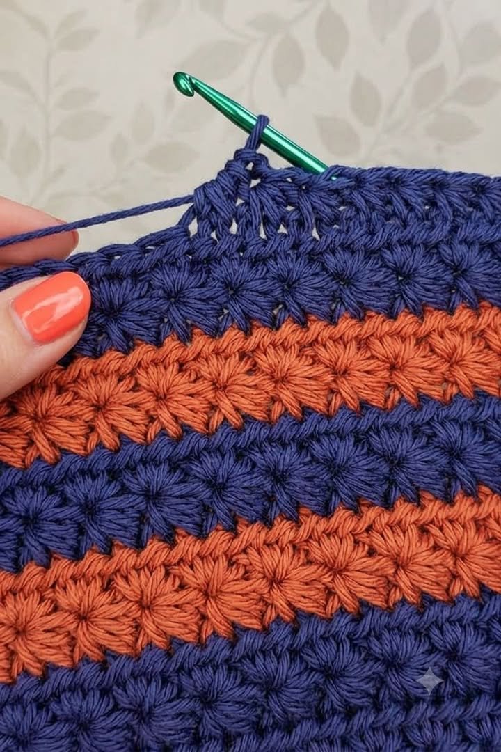 Sieht kompliziert aus, ist aber überraschend einfach! ⭐🧶 Lernen Sie, wie Sie den atemberaubenden Jasmin-/Sternstich Schritt für Schritt meistern.