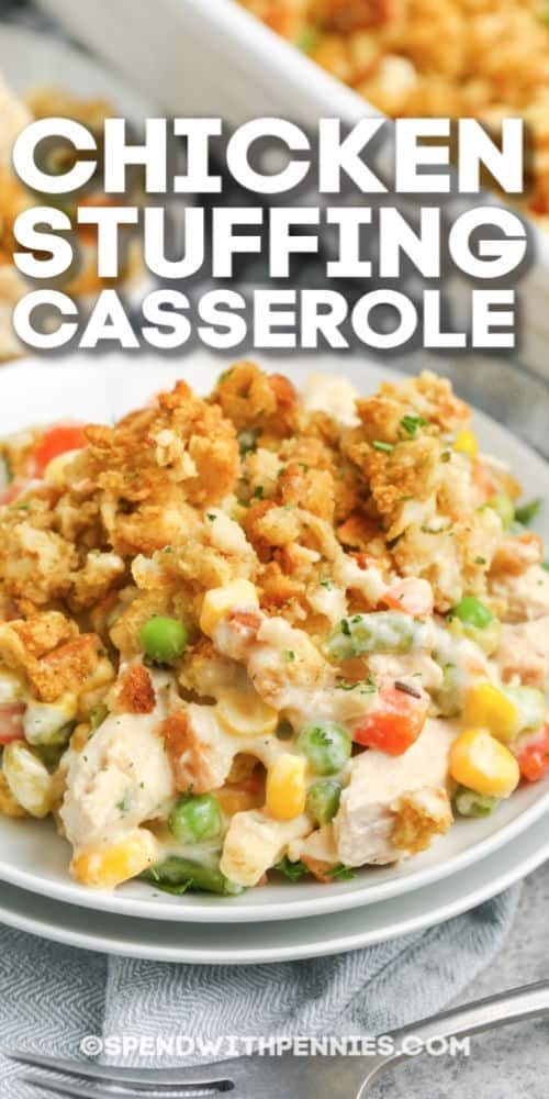Quick and Easy Chicken Stuffing Casserole Recipe - Perfect for Busy Weeknights! | Chicken casserole with stuffing easy, Chicken and stovetop stuffing casserole, Casserole dishes