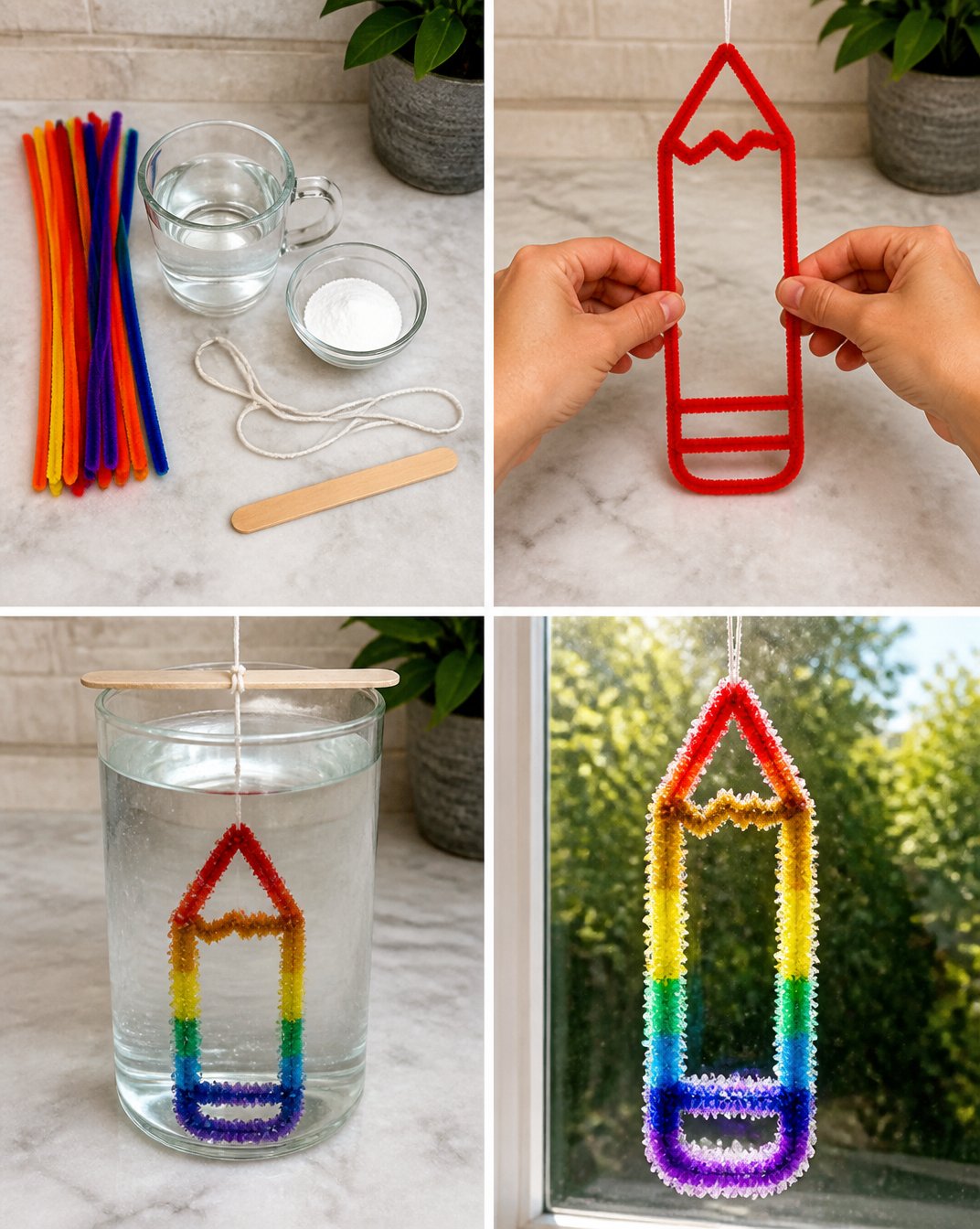 Rainbow Crystal Pencil Suncatcher 7 Rainbow Crystal Pencil Suncatcher