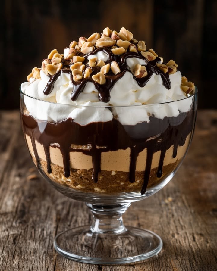 Baileys Schokoladenkäsekuchen-Trifle mit Schokoladenglasur
Ein dekadentes und köstliches Dessert, das perfekt für jeden Anlass ist. Dieses Trifle vereint die Fülle von Schokoladenkäsekuchen, die...
