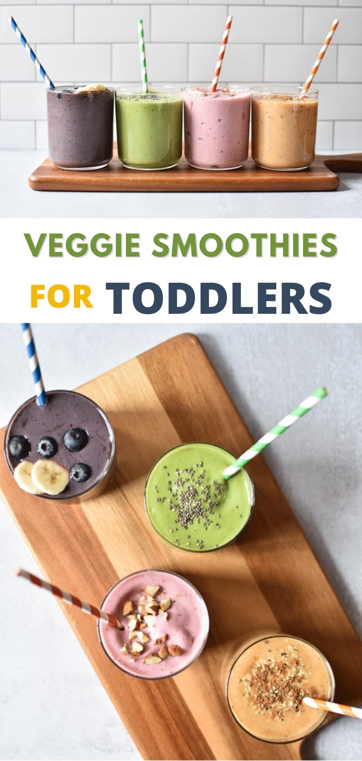 4 Veggie Smoothies For Toddlers | Easy to make food for kids, Healthy menu card for kids, Healthy toddler smoothie