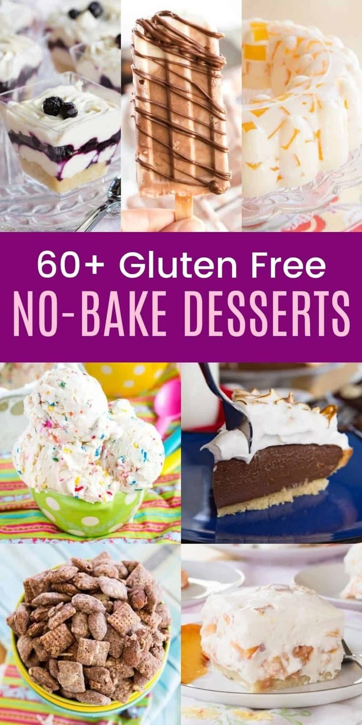 60+ Gluten Free No-Bake Desserts - the best easy sweet treats! | Gluten free no bake recipes, Gf desserts easy no bake, Gluten free desserts recipes