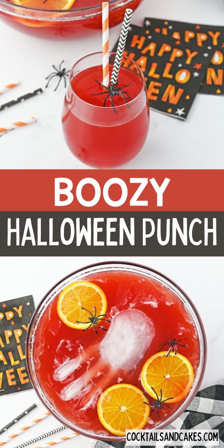 Red Halloween Punch with Vodka