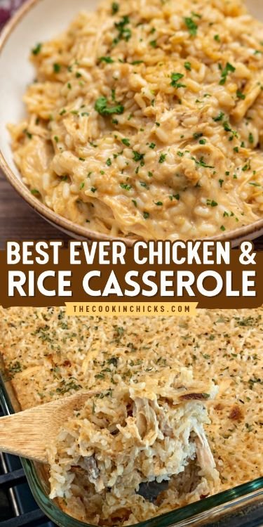 BEST EVER CHICKEN AND RICE CASSEROLE