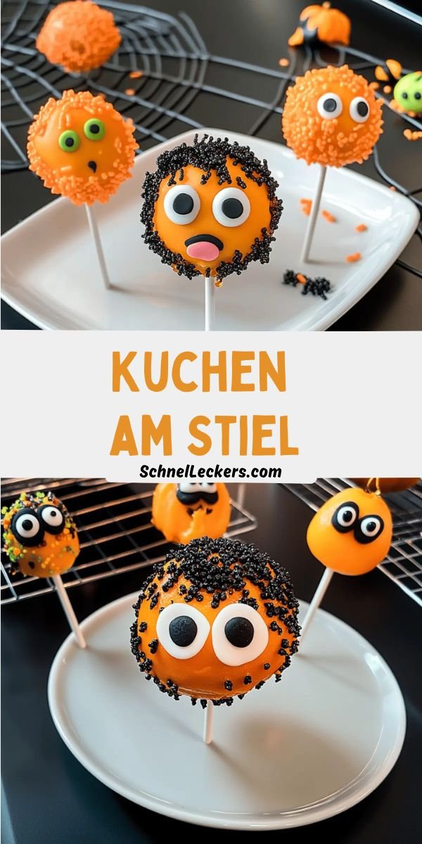 Halloween Süßigkeiten: Kuchen am Stiel
