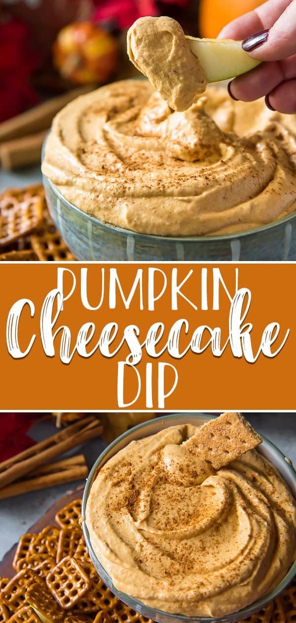 Fluffy Pumpkin Cheesecake Dip Recipe #PumpkinWeek | No bake fall appetizers, Thanksgiving dip dessert, Halloween cool whip desserts