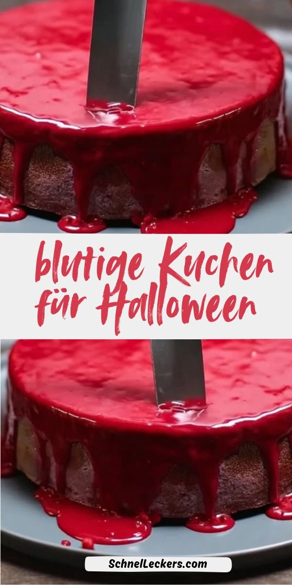 Blutiger Kuchen für Halloween – schaurig lecker für deine Party