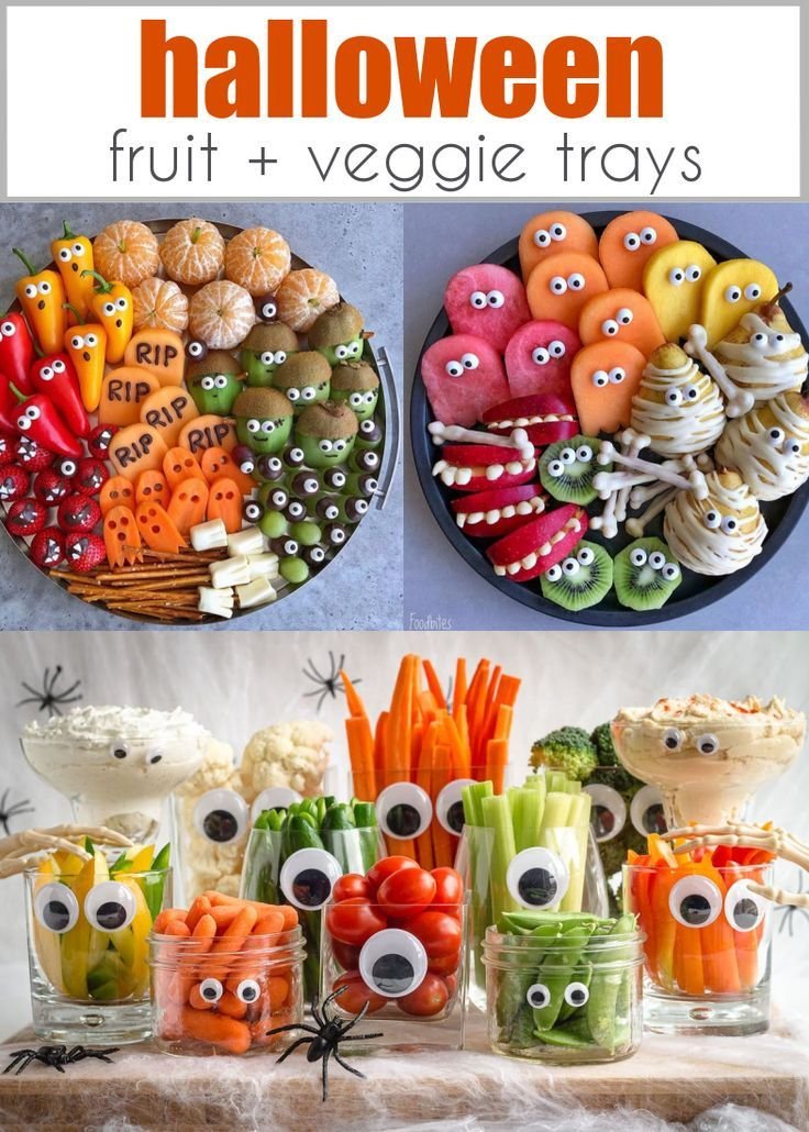 Halloween Fruit & Veggie Tray Ideas