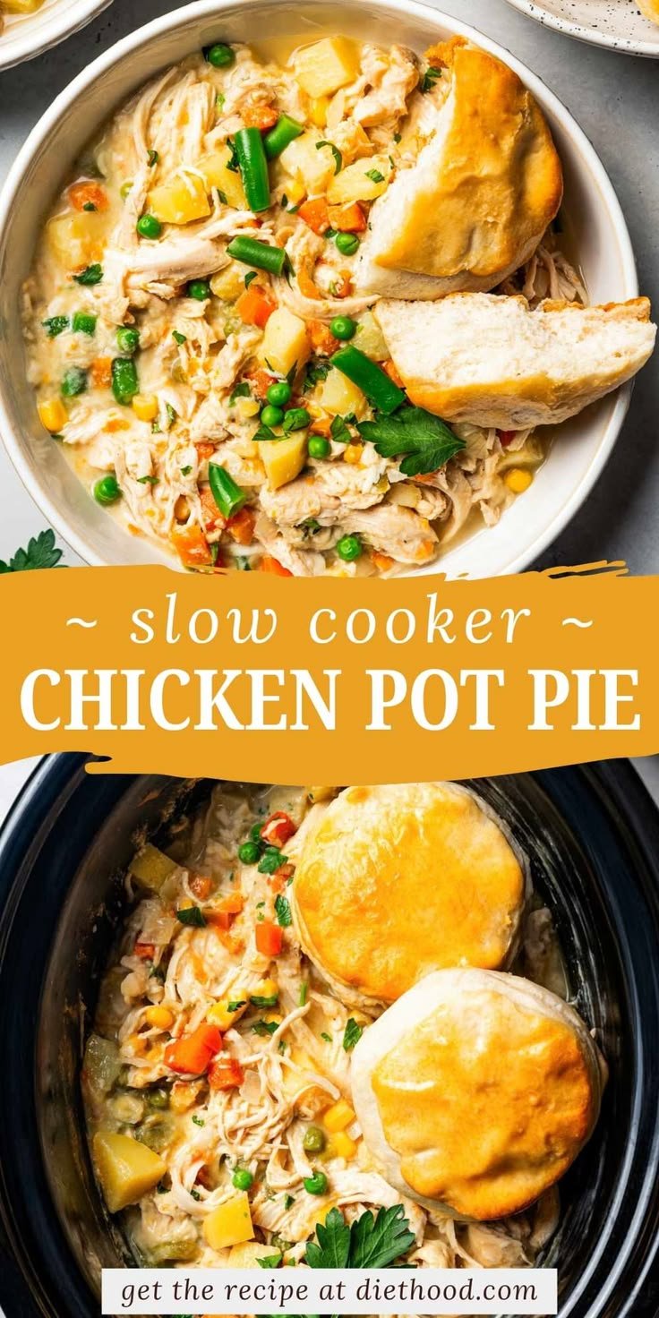 Chicken Pot Pie in the Slow Cooker