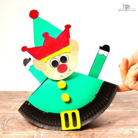 Rocking Paper Plate Elf - Arty Crafty Kids