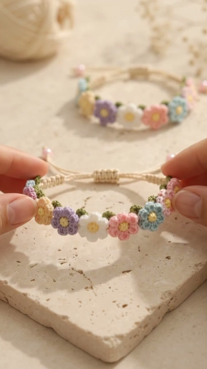 Crochet Flower Bracelet: Would You Wear This Adorable Accessory