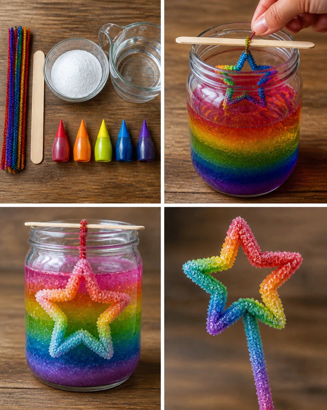 Rainbow Borax Crystal Star Wand How to Make 4 Rainbow Borax Crystal Star Wand