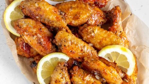Lemon Pepper Wings with Honey