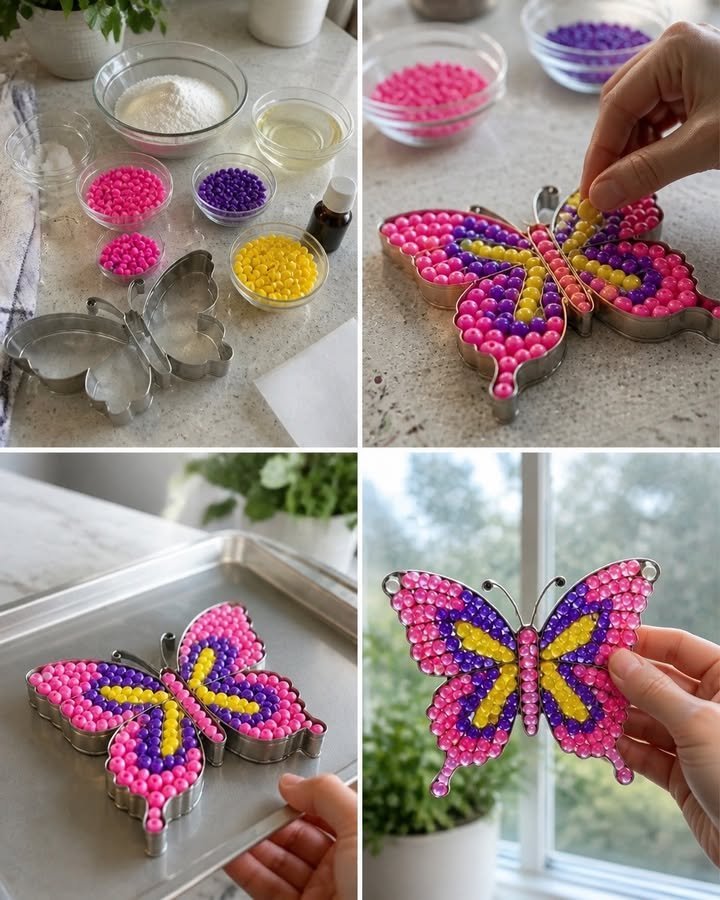 Pony Bead Butterfly Suncatchers Become Cozy 5 Pony Bead Butterfly Suncatchers