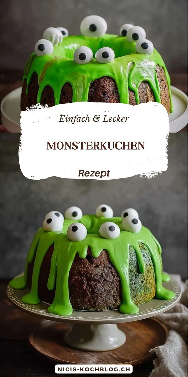 Monsterkuchen – Einfaches Halloween Rezept mit Schokogugelhupf