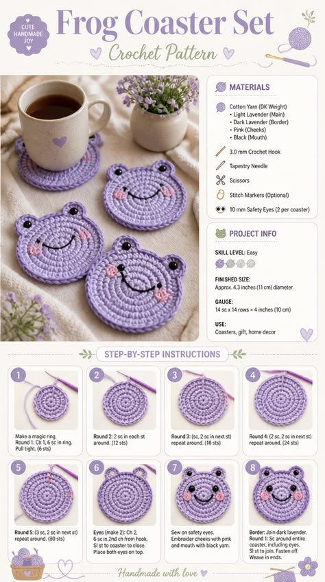 Frog Coaster Set