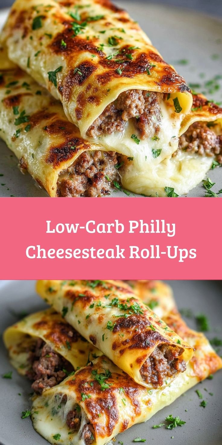 Keto Cheesesteak Roll-Ups
