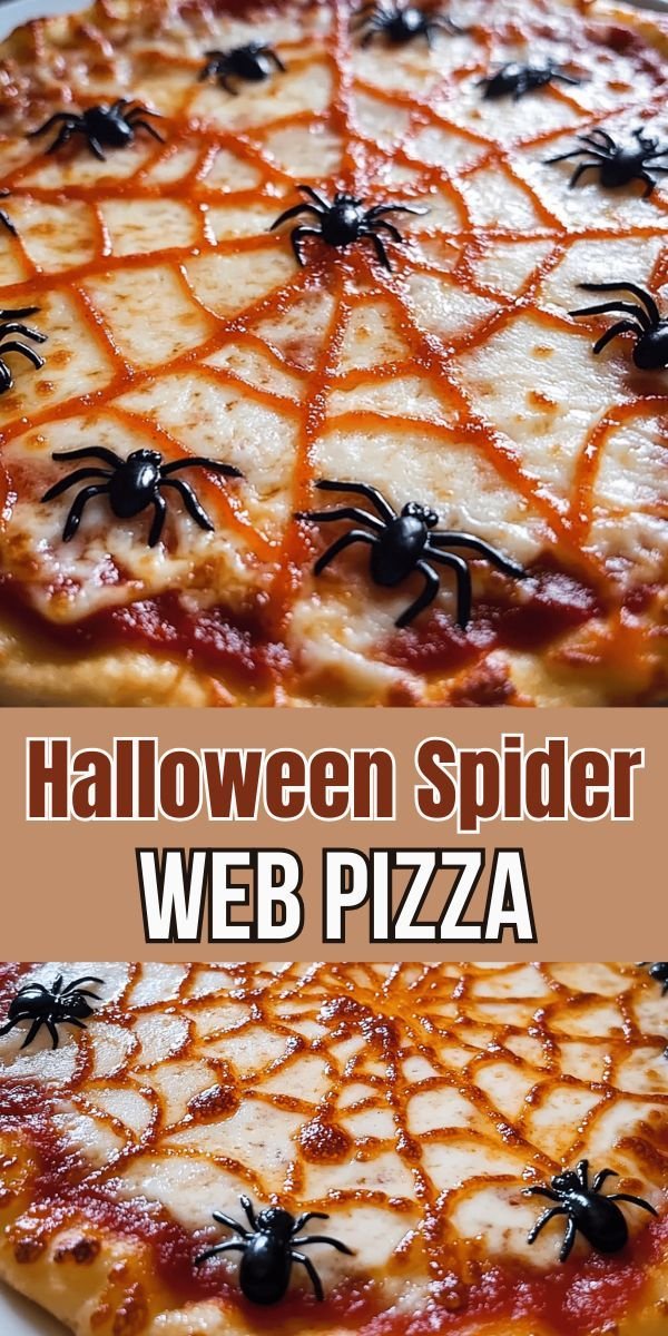 Halloween Spider Web Pizza