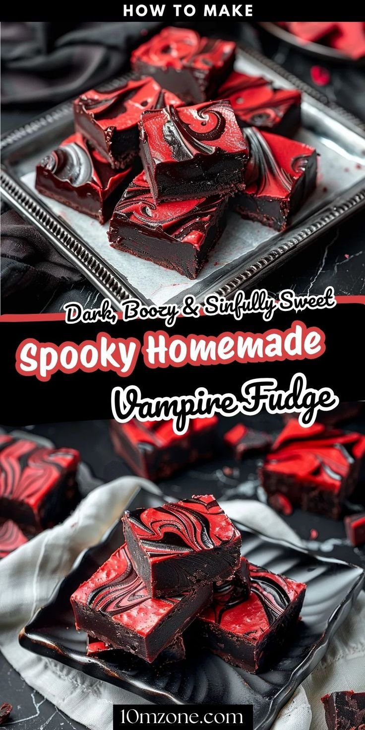 Spooky Homemade Vampire Fudge – Dark, Boozy & Sinfully Sweet