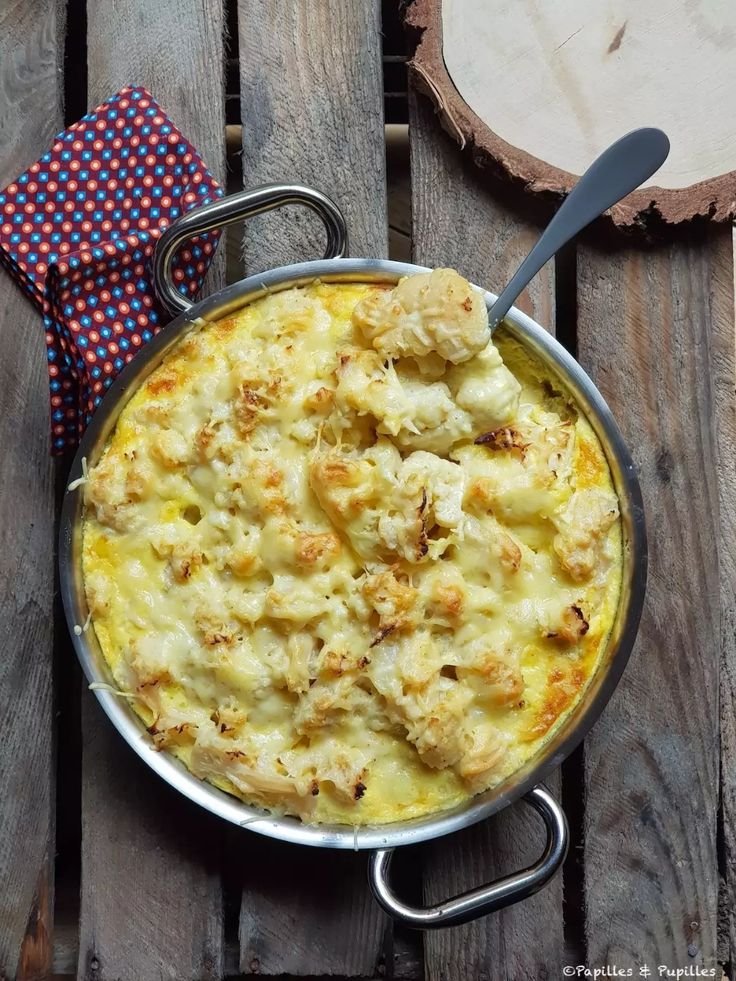 Gratin de chou fleur exotique au lait de coco et au curry