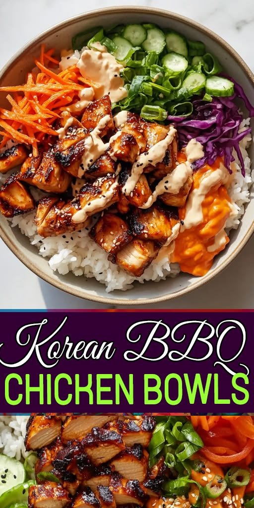 Easy Korean BBQ Chicken Rice Bowls (High-Protein Weeknight Dinner)