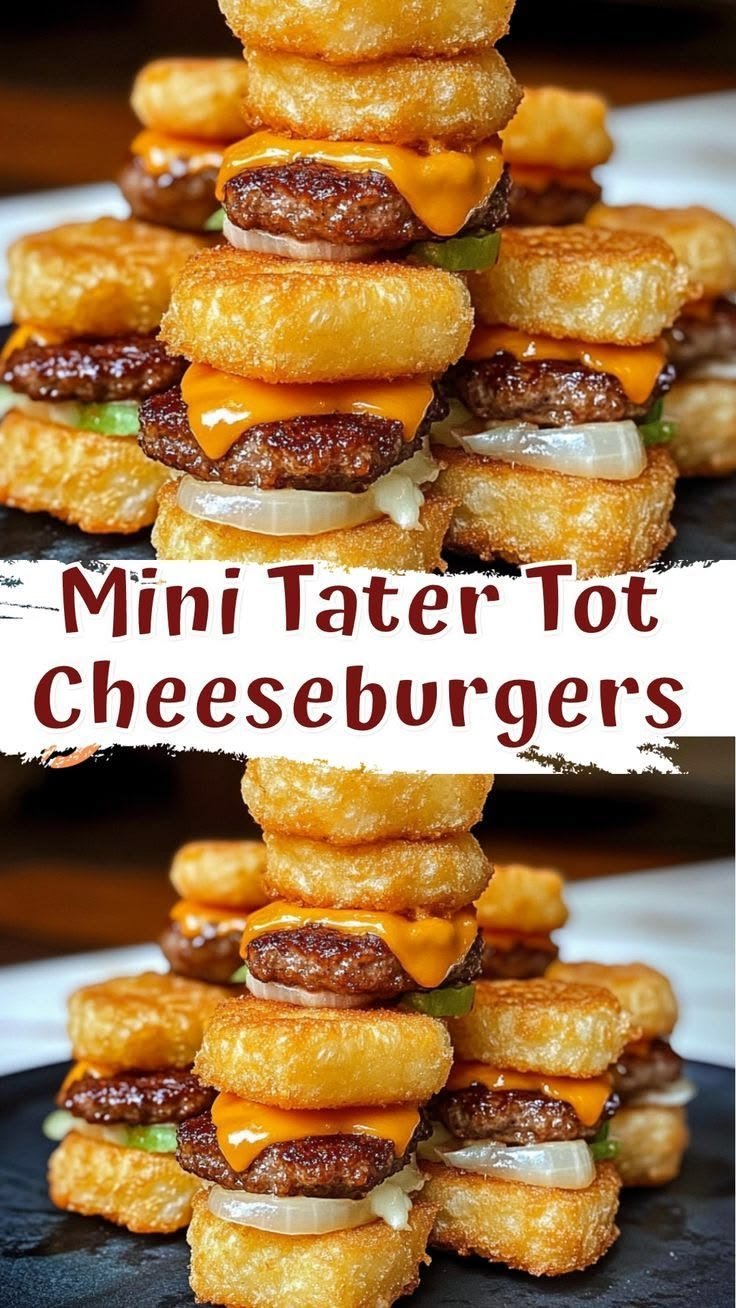 Mini Tater Tot Cheeseburgers