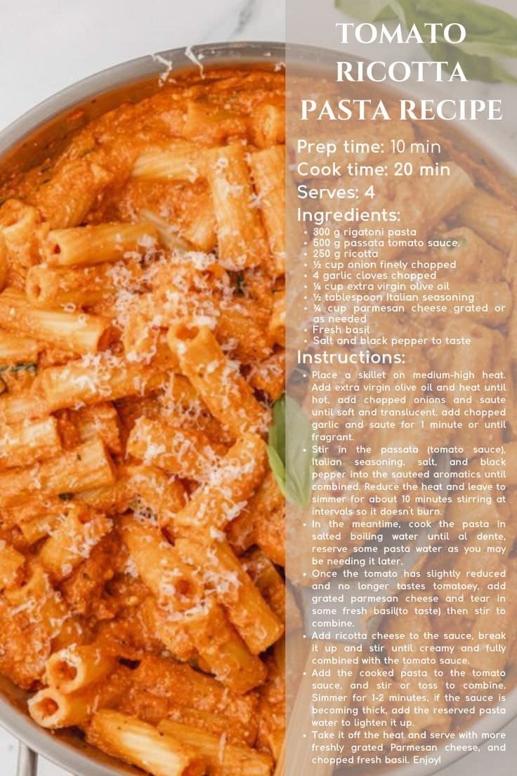 Tomato Ricotta Pasta