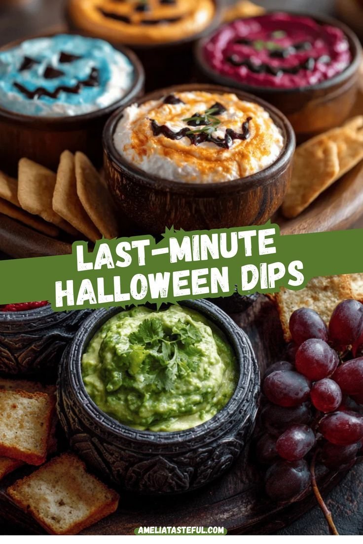 Scary Halloween Dips Last Minute Recipe | Easy Spooky Appetizers