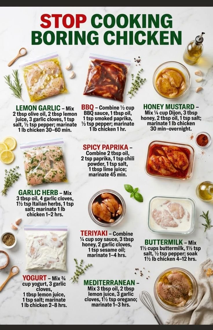 How to cook tender chicken | Marinades for chicken recipes, How to tenderize chicken before marinade, Different ways to prepare chicken