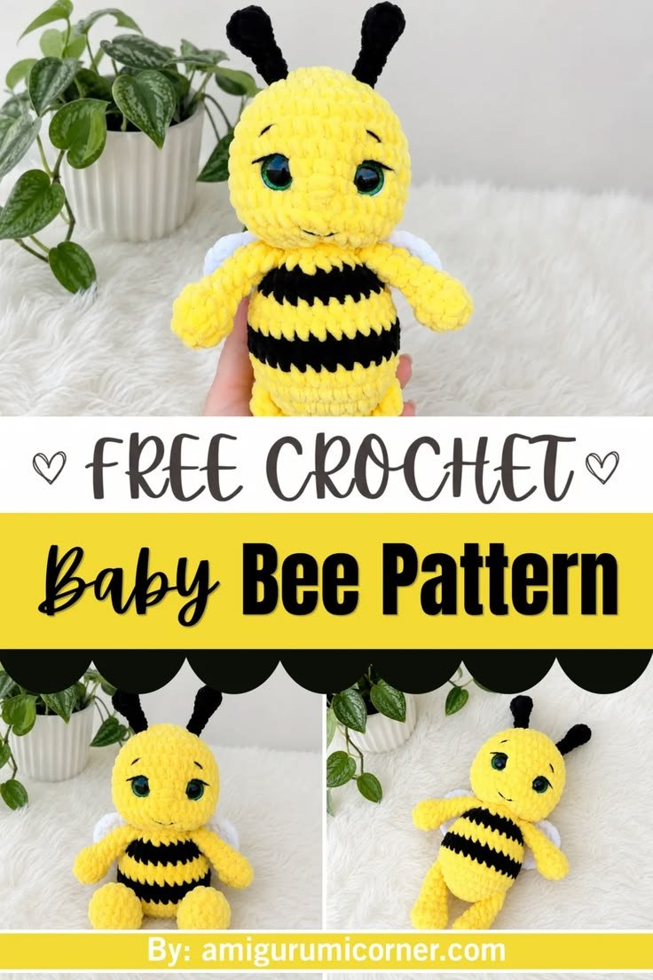 Free Crochet Bee Amigurumi Pattern