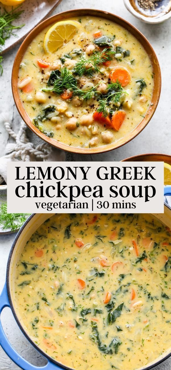Lemony Greek Chickpea Soup