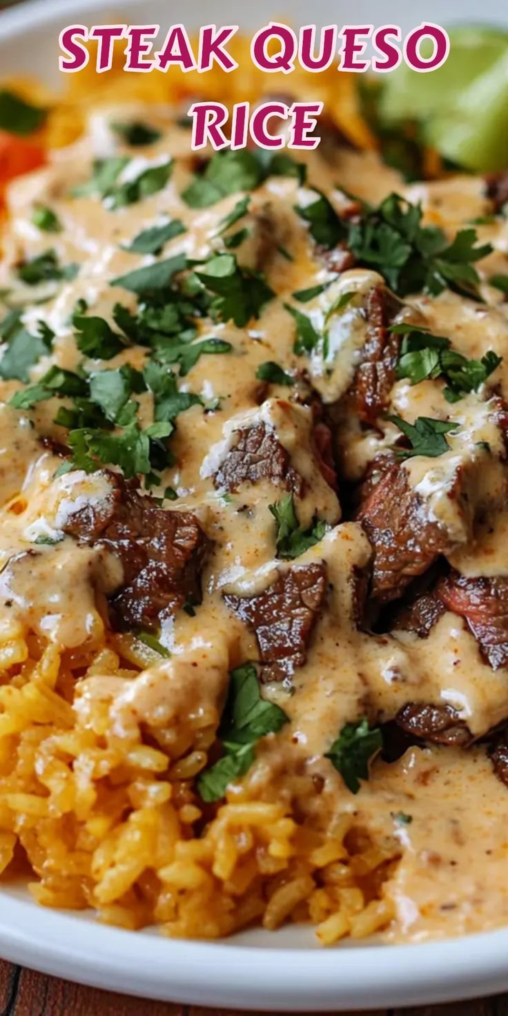 Easy Steak & Queso Rice for a Cozy Night
