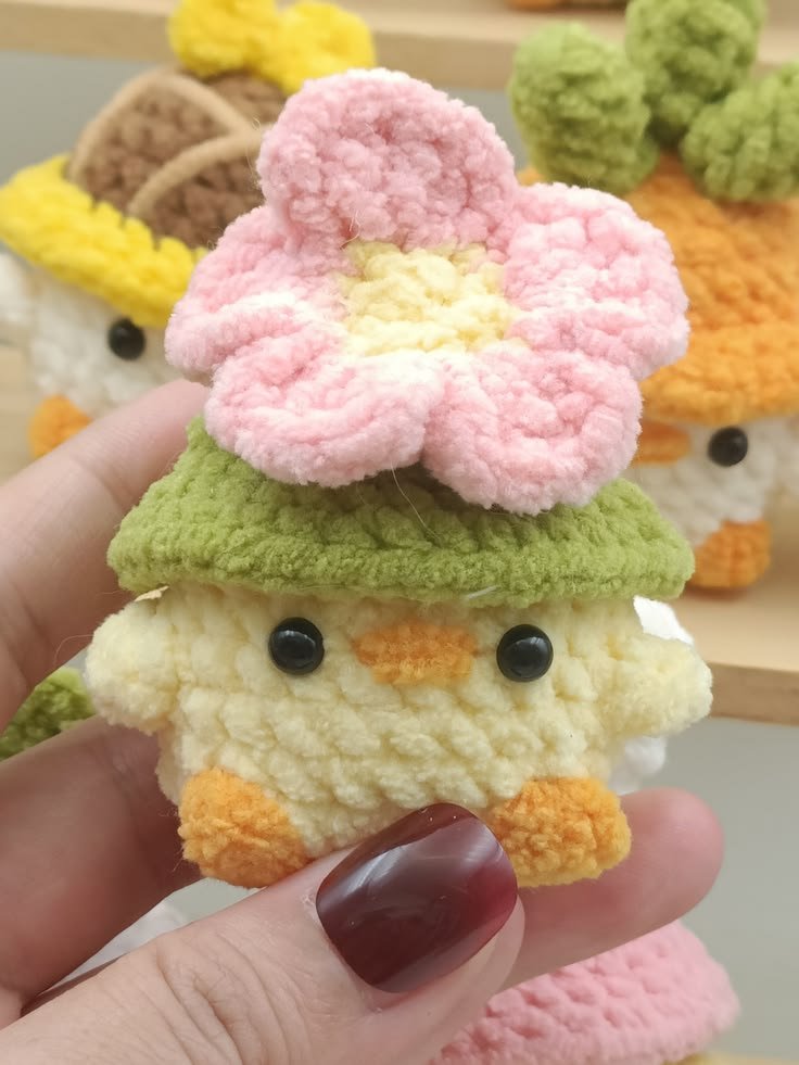 Flower-Crowned Chick Crochet Pattern