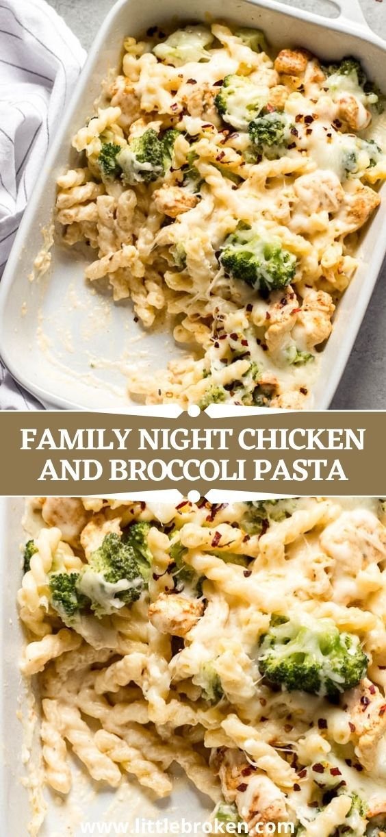 Family Night Chicken and Broccoli Pasta Bake