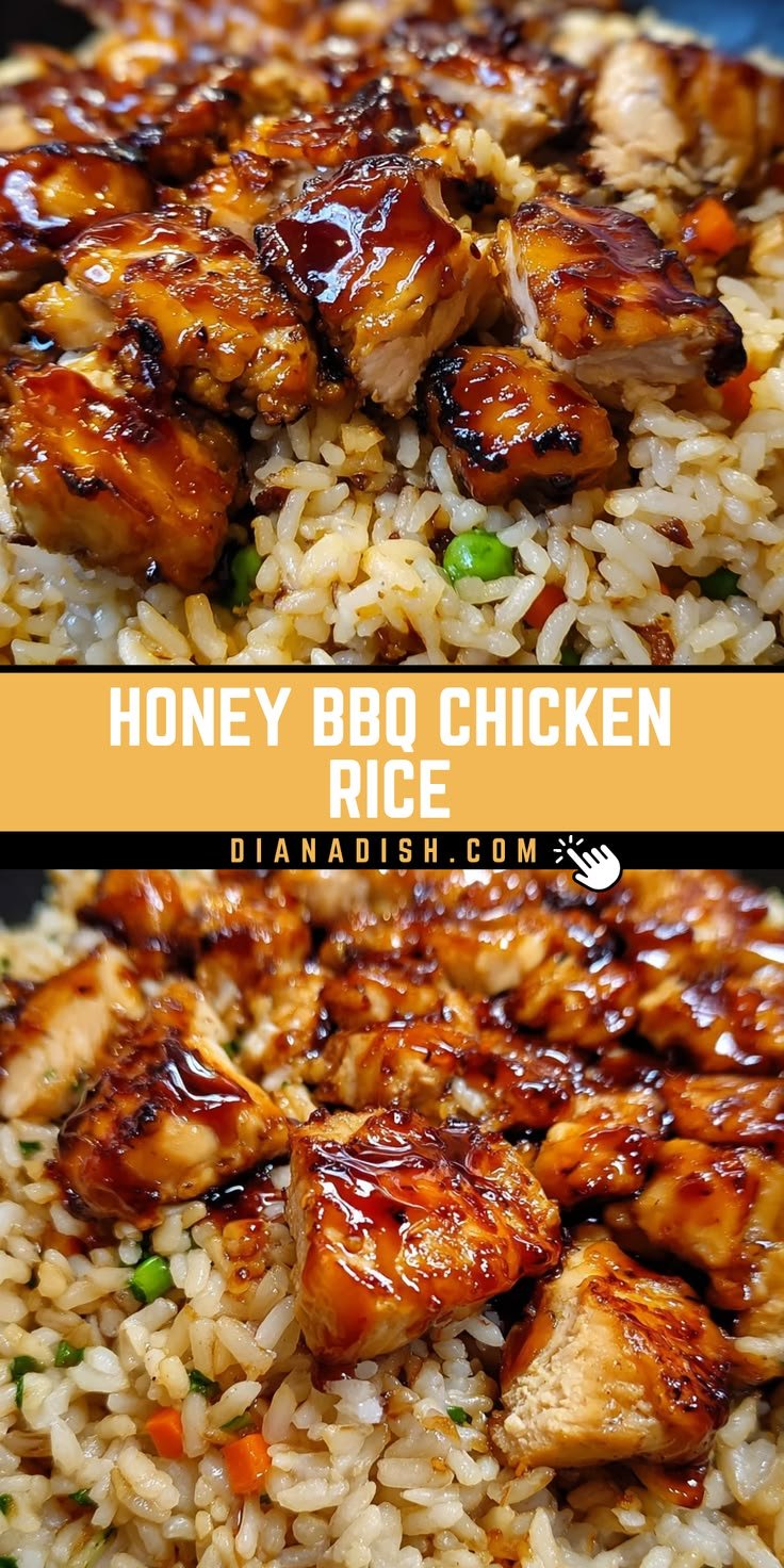 Bold Honey BBQ Chicken Rice 1-Pan Dinner Idea