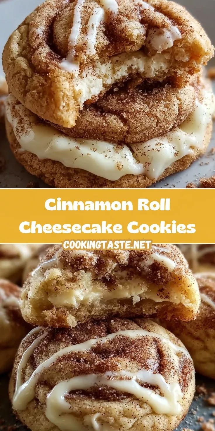 Cinnamon Roll Cheesecake Cookies