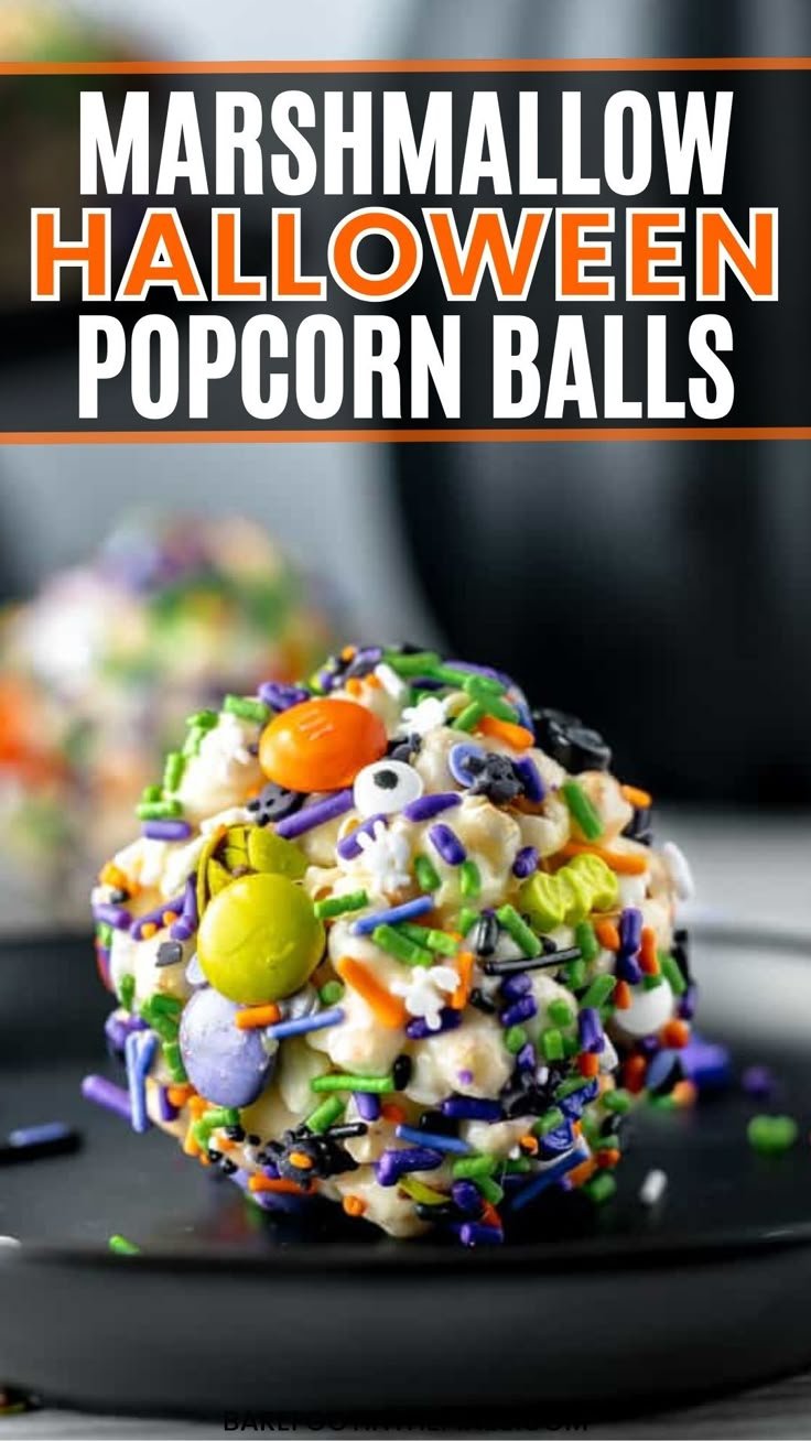 Marshmallow Halloween Popcorn Ball Ideas