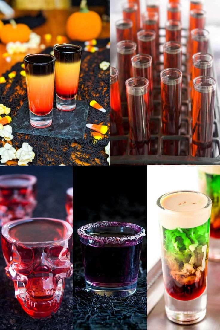 Spooky and Colorful Halloween Cocktails for Your Party | Fun halloween shots, Themed shots, Spooky shots