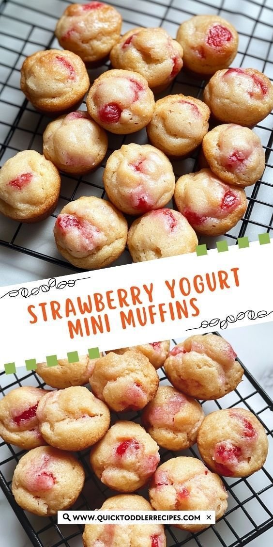 Strawberry Yogurt Mini Muffins