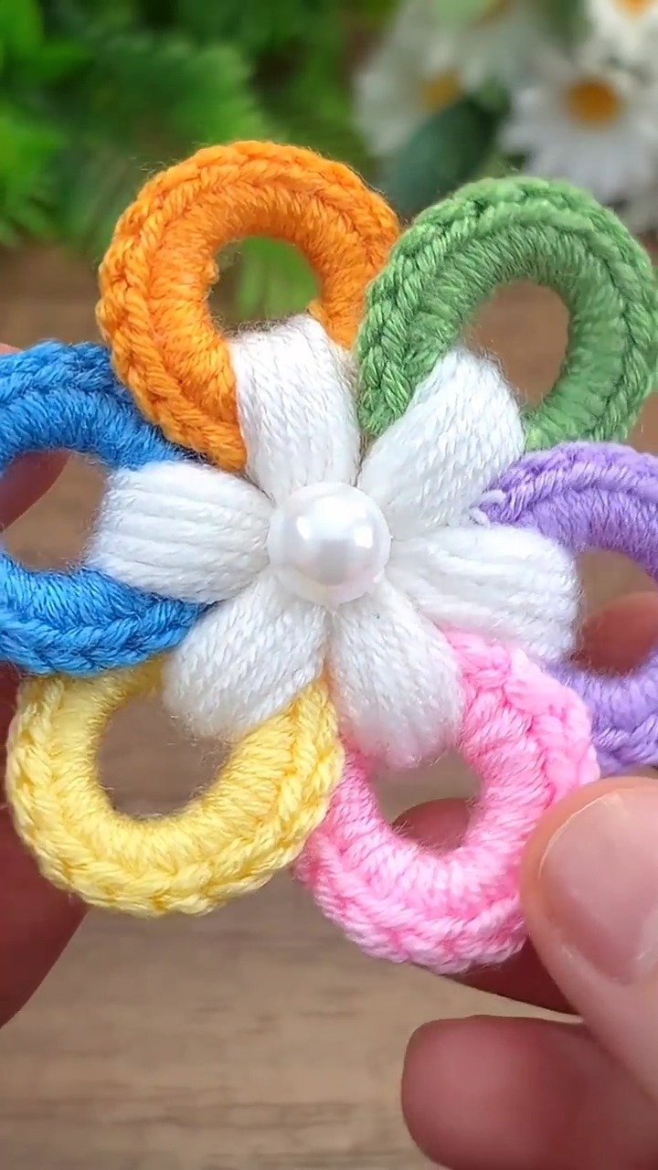 Ring-Schlaufen Blumentechnik