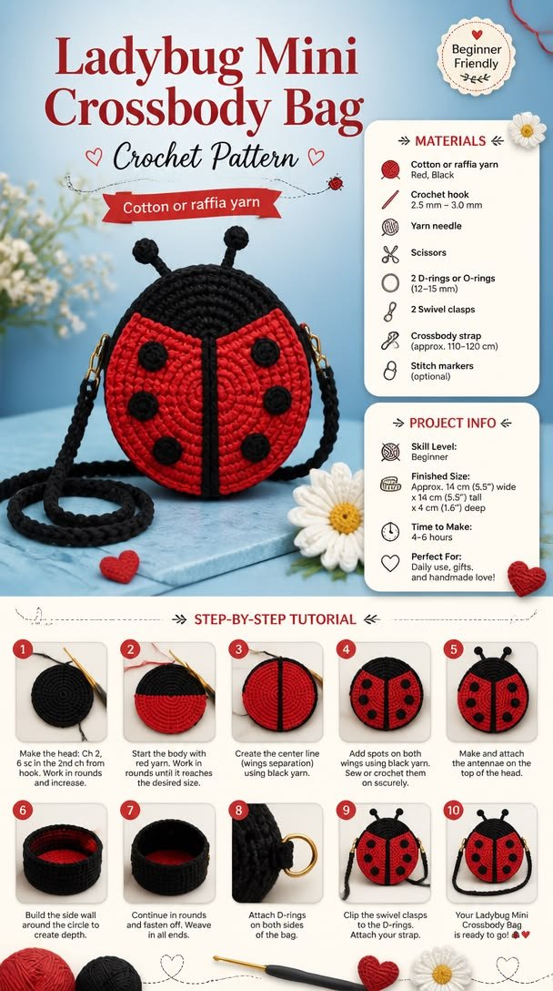 Ladybug Mini Crossbody Bag