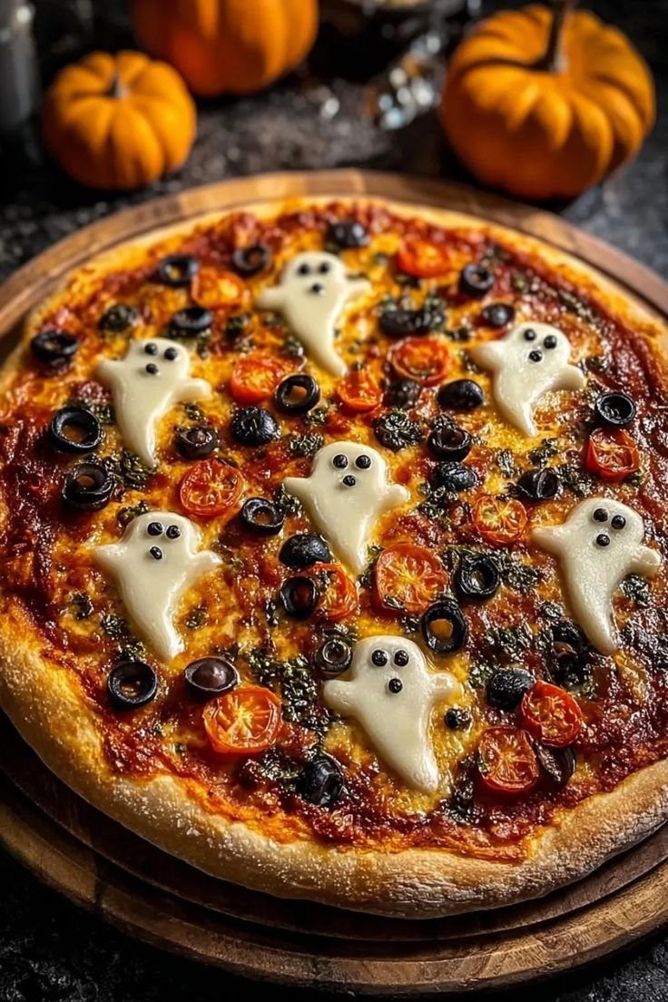 BEST RECIPE for Halloween Ghost Pizza Recipe: Fun Spooky Party Food Download. - Etsy