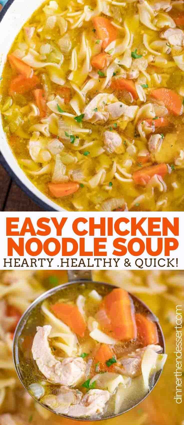 Classic Chicken Noodle Soup | Easy chicken noodle soup no veggies, Noodle soup for kids, Chicken noodle soup for picky eaters