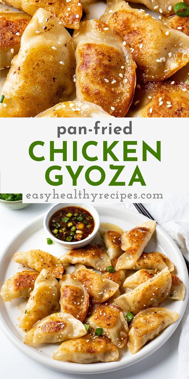 Pan Fried Chicken Gyoza Recipe | Japanese chicken gyoza recipe, Gyoza sauce, Asian food recipes chicken